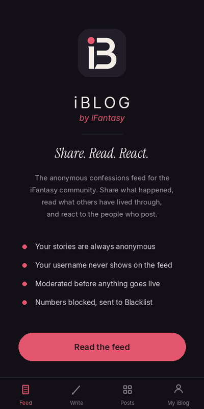 iBlog app screen
